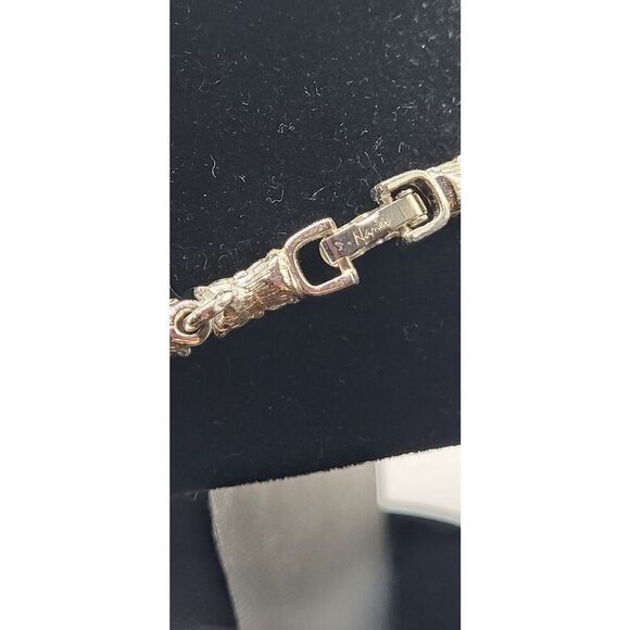 Vintage Napier Y Teardrop Necklace Bling Rhinestones Bridal Evening Elegant 18" - Picture 5 of 6